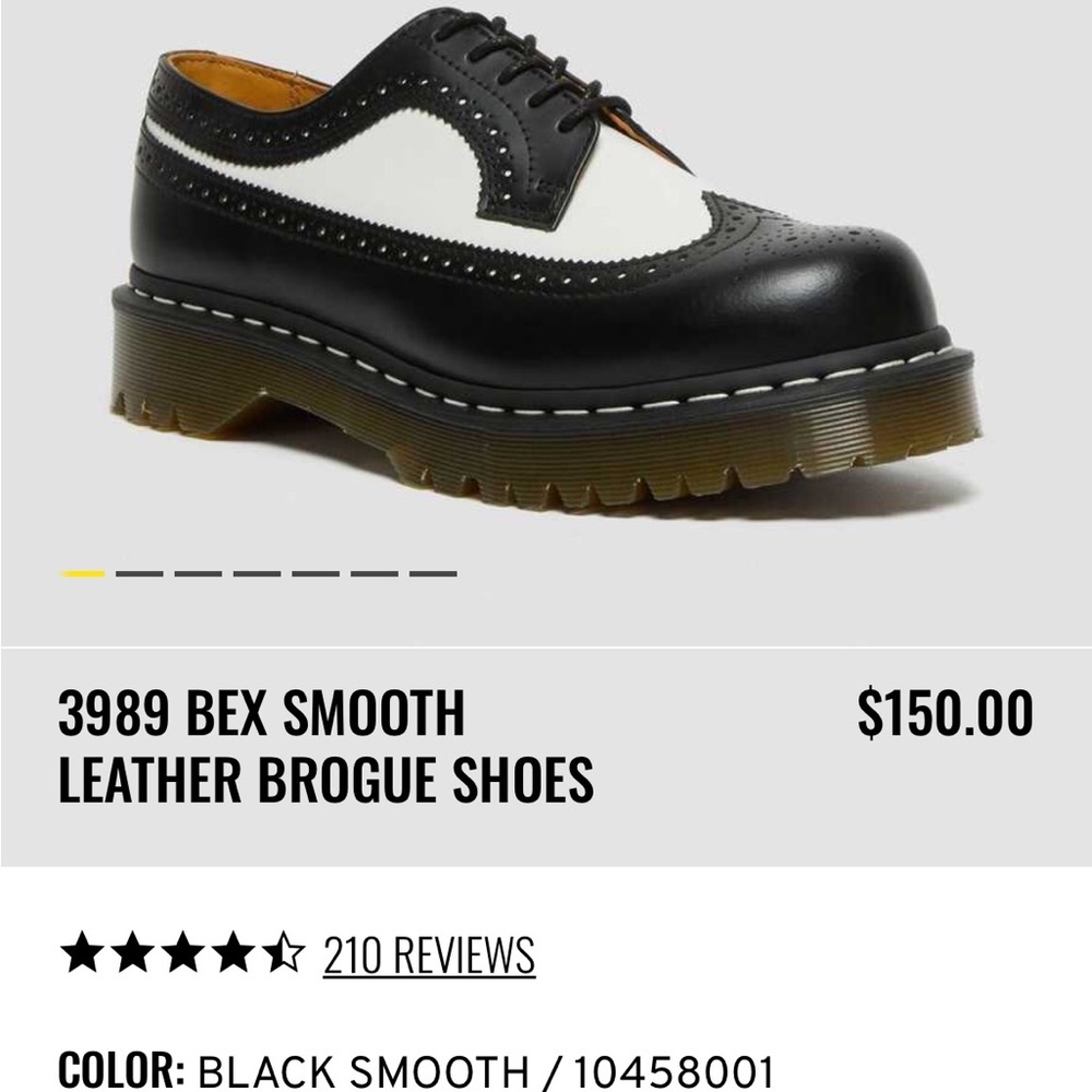 Dr. Martens | UNISEX | 3989 BEX SMOOTH LEATHER BROGUE SHOES (NWT’s)